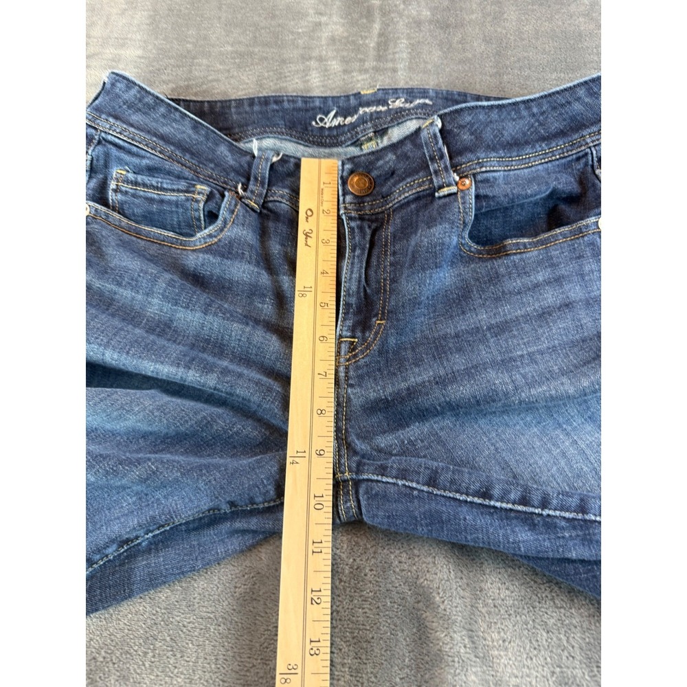 American Eagle Original Boot Women's Jeans Size 14 R High Rise Dark Wash - Picture 7 of 11